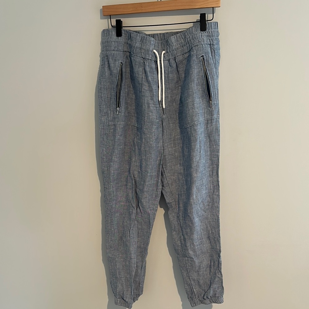 Athleta Blue Jogger Sweatpants with Elastic Waistband